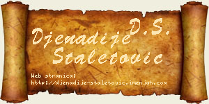 Đenadije Staletović vizit kartica